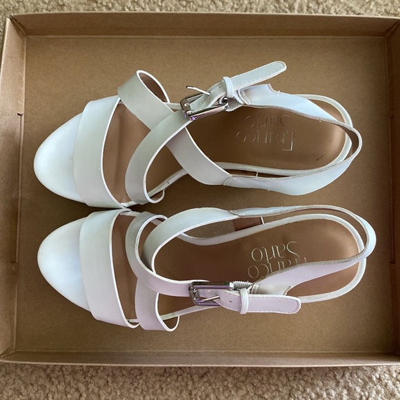 Franco Sarto white wedge sandals size 6.5 - Picture 4 of 7